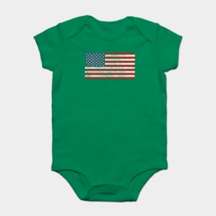 Star Spangled Banner Antique American Flag Old Glory Baby Bodysuit
